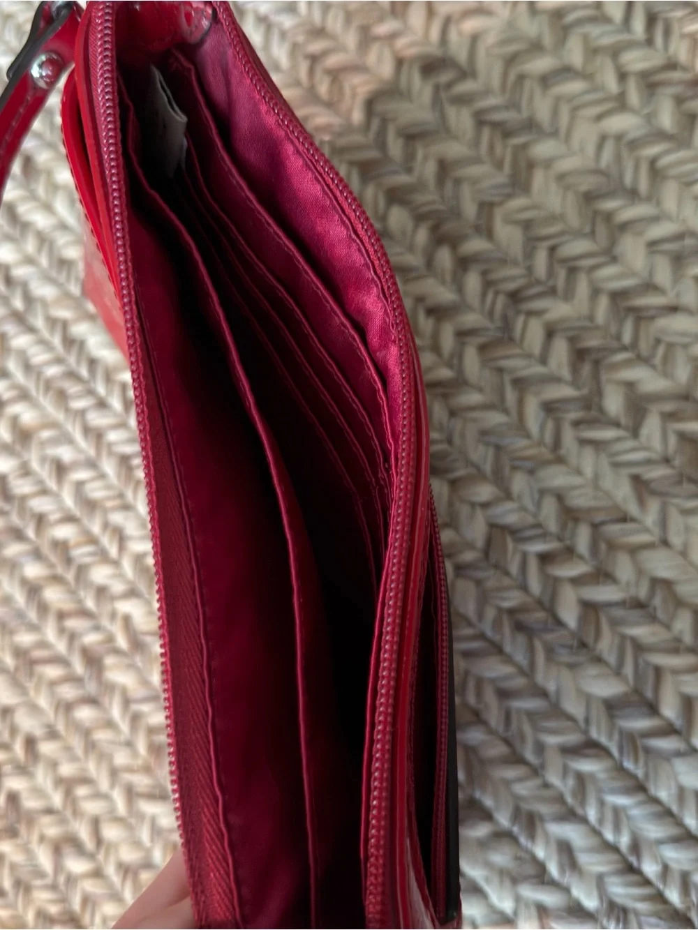Coach sleek red